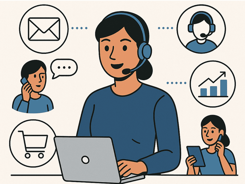 Sales process illustration